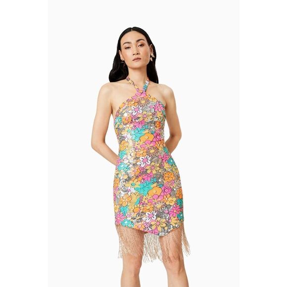 Elliatt Dresses & Skirts - ELLIATT Tahiti Floral Sequin Mini Dress wedding  Birthday Dress size S NWT$460